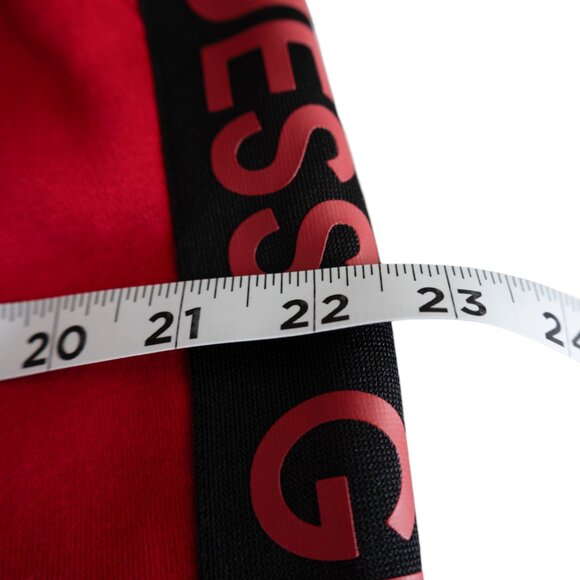 Guess NWT 2-Piece Red and Black Crop Top Hooded Sweatshirt With Joggers - Picture 10 of 13
